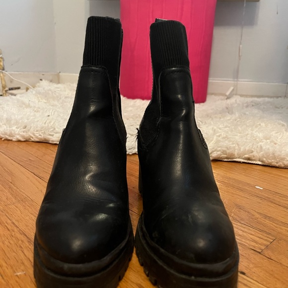 Black 2 inch block booties - Picture 3 of 3